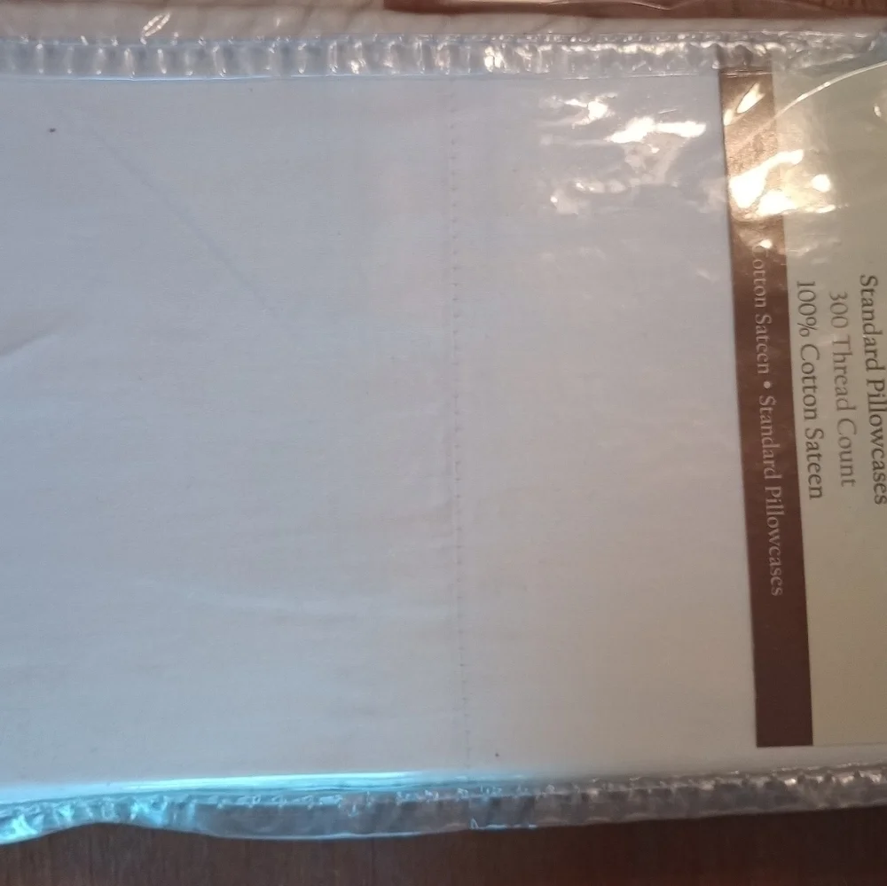 Imperial Collection Standard Pillowcases 100% Cotton Satin NWT